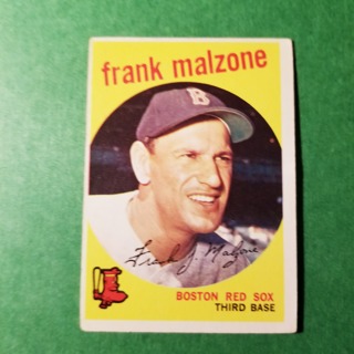 1959 - TOPPS EXMT - NRMT BASEBALL - CARD  NO. 220 - FRANK MALZONE - RED SOX