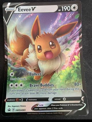 NM Ultra Rare Eevee V SWSH Pokemon card TCG