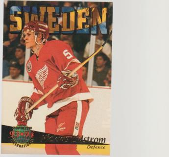 Nicklas Lidstrom HOF 1993-94 Topps Stadium Club NHL Hockey #429  Red Wings