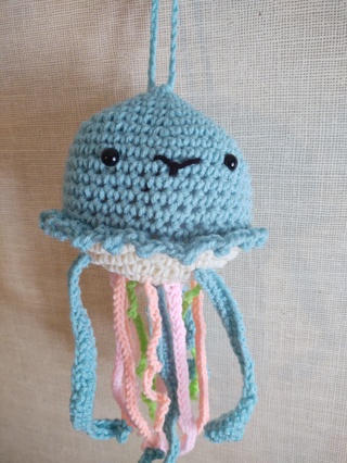 Hand Crocheted Amigurumi Jellyfish 