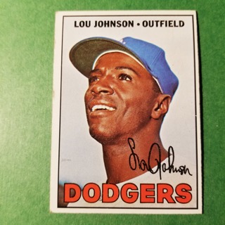 1967 - TOPPS BASEBALL CARD NO. 410 - LOU JOHNSON - DODGERS - EXMT/NRMT/MT. - READ