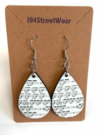 Music Sheet Dangle Earrings B-10