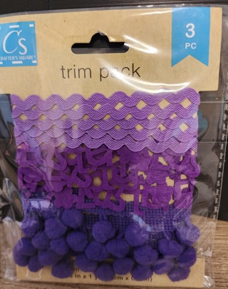 NEW - Crafter's Square - Purple Trim Pack - 3 yards