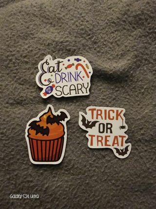 3 halloween stickers