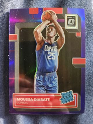 2022-23 Donruss Optic Purple Rated Rookie Moussa Diabate