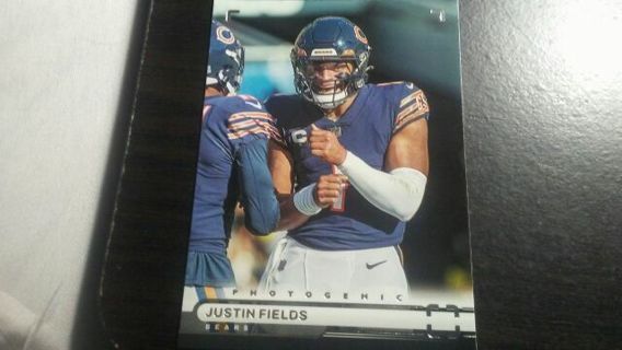 2022 PANINI CHRONICLES PHOTOGENIC JUSTIN FIELDS CHICAGO BEARS FOOTBALL CARD# PH-24