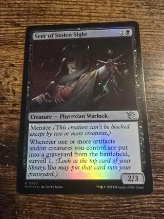 Magic the gathering mtg Seer of Stolen Sight foil card March of the machine