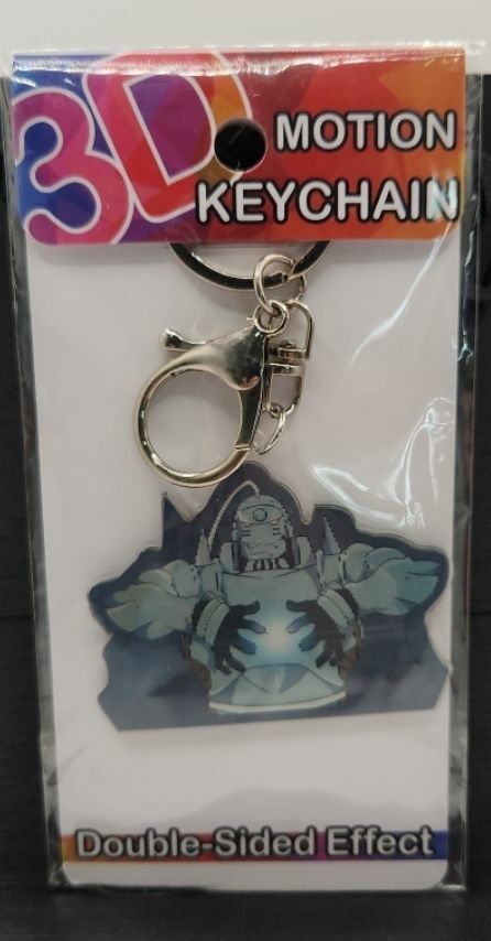 FREE: Fullmetal Alchemist Alphonse Elric 3D Motion Keychain - Lenticular Anime Keyring (New)