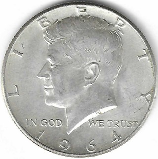 1964 Kennedy Half Dollar 90% Silver U.S. 50 Cent Coin