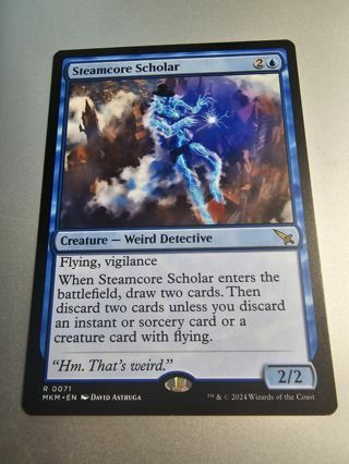 Magic the gathering mtg Steamcore Scholar rare card Murder Karlov Manor