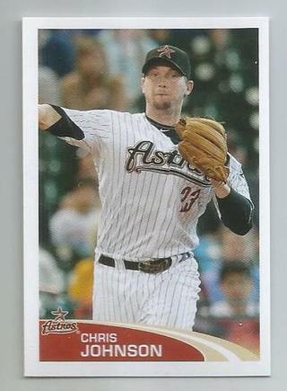 (1) 2012 Topps Stickers Chris Johnson #225 Astros