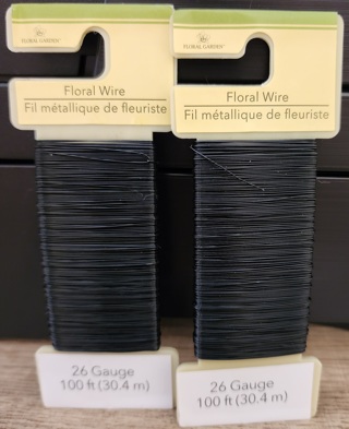 NEW - Floral Gardens - Floral Wire - "Black" - 2 packages