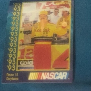 Two Winston cup, and one NASCAR trading card