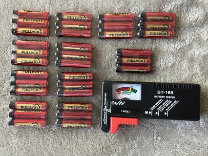 33 Brand New Sealed AAA Batteries with an Battery Tester