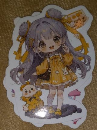 Anime one Cute nice vinyl sticker no refunds regular mail only Very nice quality!