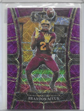 Brandon Aiyuk 2023 Select Draft Prizm Purple Laser #64