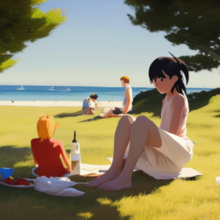 Listia Digital Collectible: Having A Picnic at the Beach