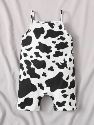NWT Baby Cow Print Cami Romper 6-9 M