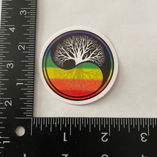 Tree of life rainbow ying yang large sticker decal NEW 