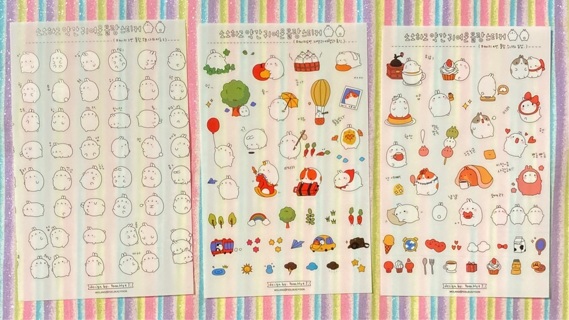 Kawaii Molang stickers 