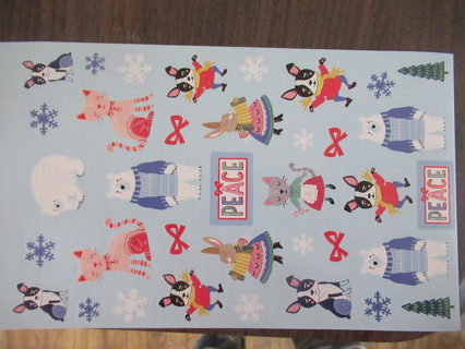 Colorful sheet of HOLIDAY/CHRISTMAS to enjoy stickers!  NEW!