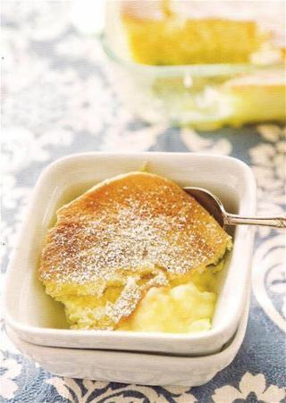 lemon pudding cake recipe card