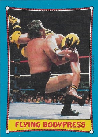 1987 Topps WWF #47 Flying Bodypress RA