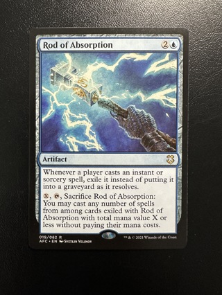 Rod of Absorption MTG AFC Rare Card