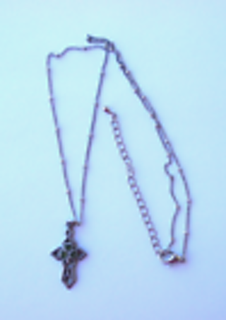 Shamrock on Cross Necklace 18" with 3" Extention Chain NEW