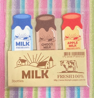 Kawaii milk sticky notes 