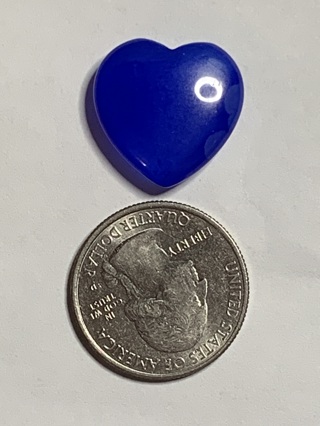 ✿HEALING STONE~#5~BLUE AGATE~HEART-SHAPED~FREE SHIPPING✿