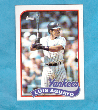 Luis Aguayo 1989 Topps New York Yankees