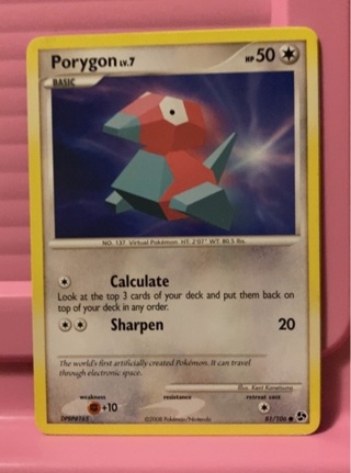 Porygon Pokemon Card