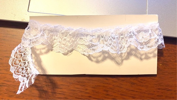 3 yards of ruffle white lace