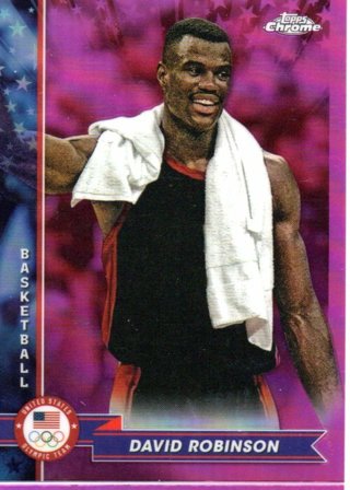 2024 Topps Chrome Olympics David Robinson Pink Refractor #89