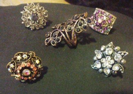 Costume jewelry rings