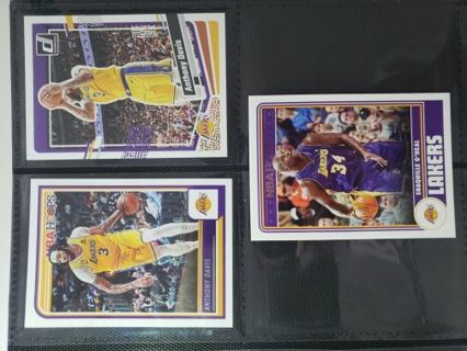 Shaquille O'Neal & Anthony Davis NBA Basketball card lot of 2. Los Angeles Lakers