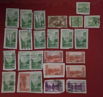 Lot of Used Vintage .01, .02, and .03 US Postage Stamps