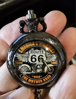 Vintage Route 66 Men's Pocket Watch