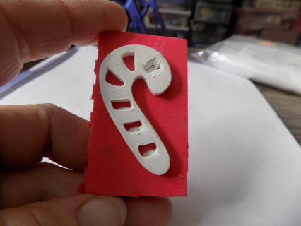 2 1/2 inch candy cane foam stamp