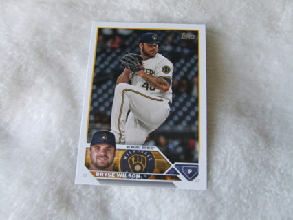 2023 Bryce Wilson Milwaukee Brewers Topps Team Card #383