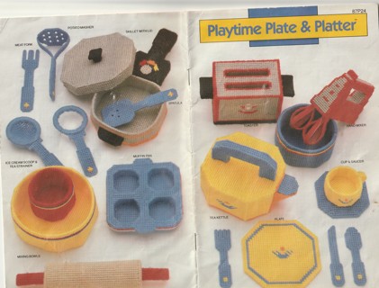 Plastic Canvas Leaflet/Booklet: Playtime Kid's Kitchen Items
