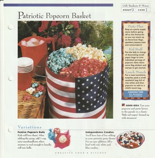 Making Gift Baskets and Mixes Leaflet: Patriotic Popcorn Basket