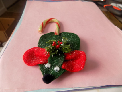 Handmade Felt glittery mousse candy cane holder