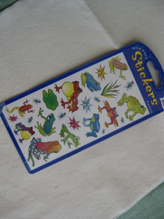 Frogs and more paper stickers, 24 pcs. NIP, colorful and fun. Card making, scrapbooking, other use. 