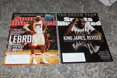 (2) LeBron James Sports Illustrated 2012 Miami Heat NBA Basketball