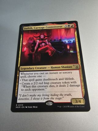 Magic the gathering mtg Judith Carnage Connoisseur rare card Murder Karlov Manor