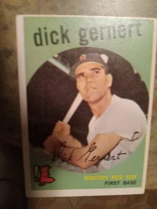 1959 T.C.G. DICK GERNERT BOSTON RED SOX BASEBALL CARD # 13