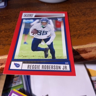 2022 score red reggie Roberson jr rookie football card 