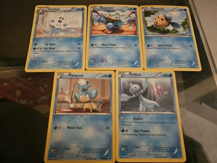 5 water type pokemon cards